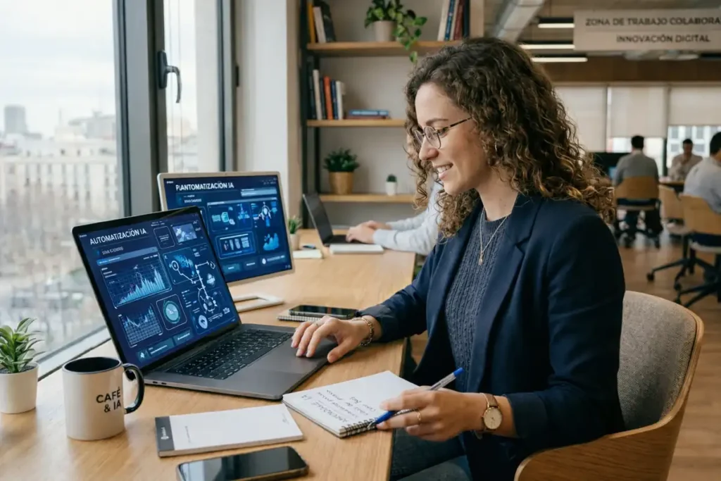 aprendizaje inteligencia artificial herramientas IA automatización trabajo digital