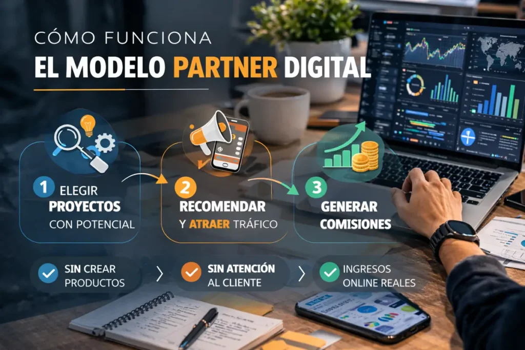 cómo funciona el modelo partner digital paso a paso