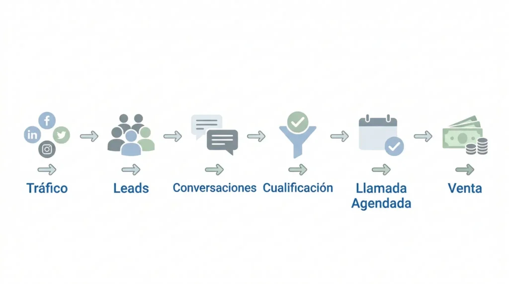 proceso del appointment setting paso a paso desde tráfico hasta cierre de venta